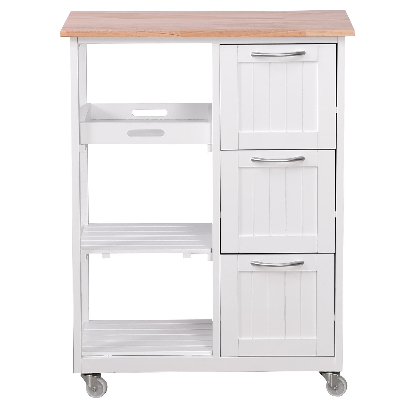 Küchenwagen Servierwagen Holz Rollwagen Küchentrolley Beistellwagen